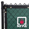 911 Series FlameBlock Fire-Retardant Fence Screen, Forest Green