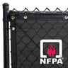 911 Series FlameBlock Fire-Retardant Fence Screen, Jet Black