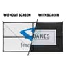 112 Series Builder Logo Screen with Vinyl Logo Banners, Jet Black