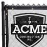 111 Series Builder Logo Roll Printed Fence Screen, Alpine White