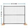 9011 Series 6ft Black Welded Wire Fence Panels