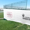 150 Series Basic Logo Printed Fence Screen, Alpine White