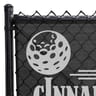 150 Series Basic Logo Printed Fence Screen, Jet Black
