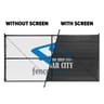 150 Series Basic Logo Printed Fence Screen, Jet Black