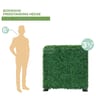 NatraHedge Artificial Boxwood Freestanding Hedge, 3 ½ ft (40"W x 13"D x 41"H), Aluminum Frame