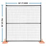9011 Series Black 8ft x 50ft Welded Wire Fence Panel Kit