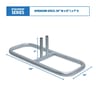 9000 Series 6ft Gray Steel Welded Wire Fence Panels
