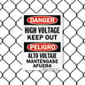 8032 Series - Bilingual Danger & Peligro: High Voltage Keep Out Sign image1