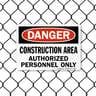 8014 Series - Construction Area Authorized Personnel Only Danger Sign image1