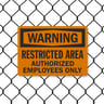 8023 Series - Restricted Area Authorized Employees Only Warning Sign image1