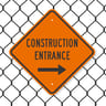 8009 Series - Construction Entrance Sign & Right Arrow image1