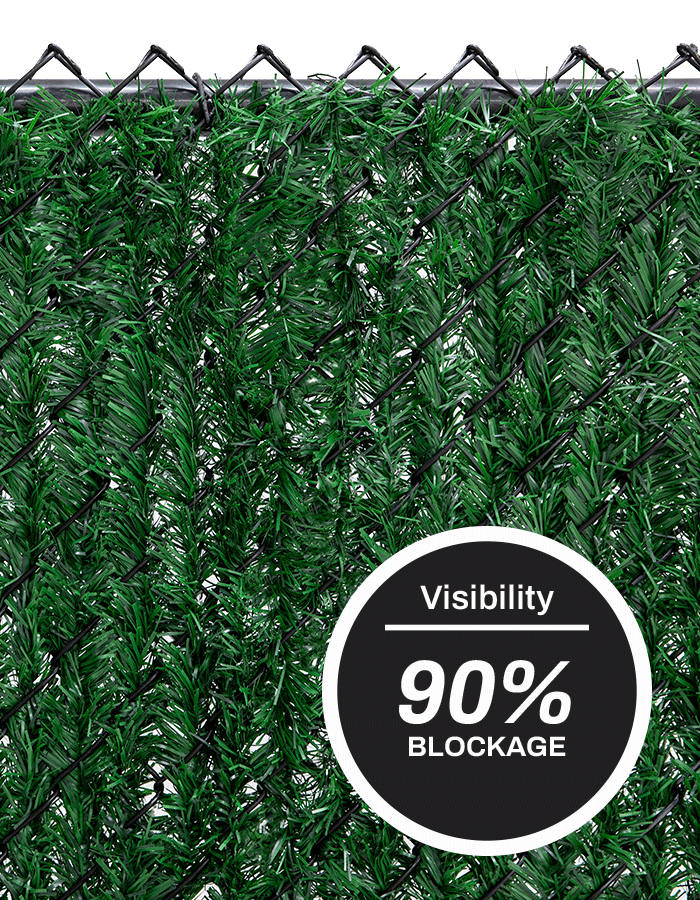 Chain Link Hedge Slats 10 Year Warranty