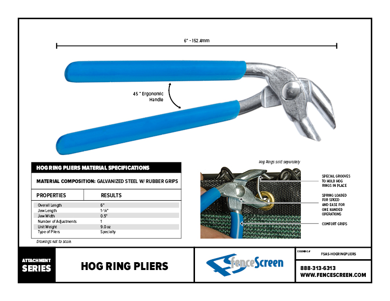 Hog Ring Pliers Material Specifications