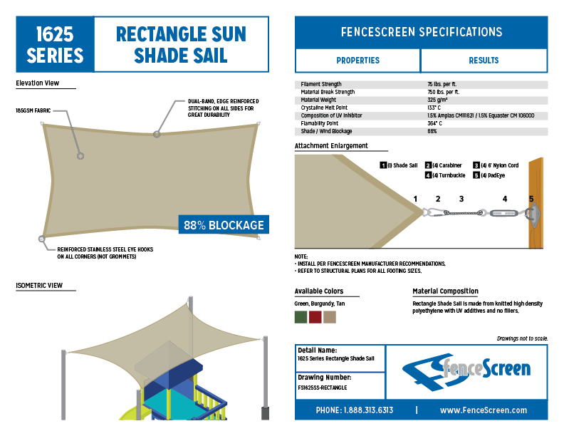 Rectangle Shade Sails for Residential & Commercial Area
