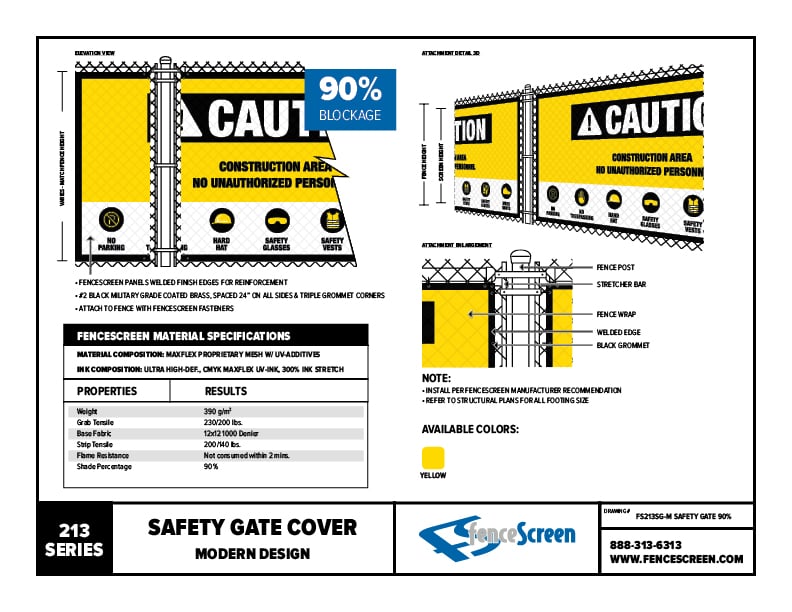 Modern Safety Gate Covers Material Specifications